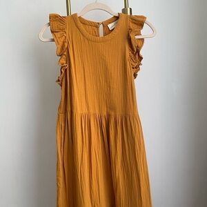 Universal Thread Gauze Yellow Sleeveless Maxi Sundress